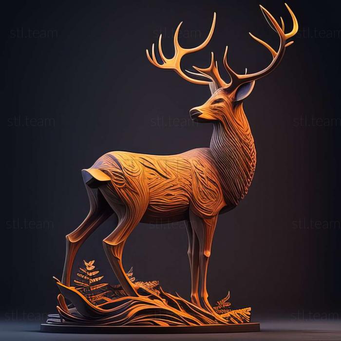Animals deer 3d model